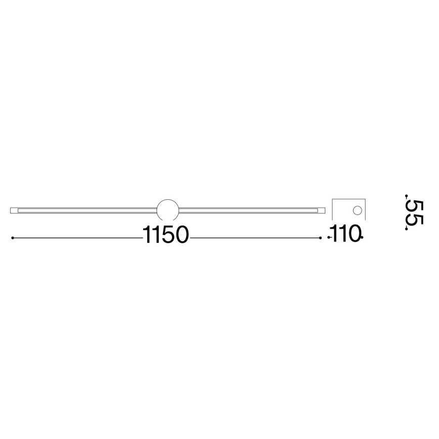 Ideal Lux - Lampada LED da quadro FILO LED/16W/230V 115 cm CRI 90 nero