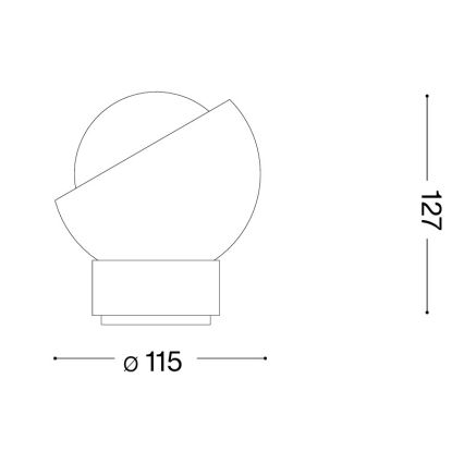 Ideal Lux - Lampada LED da tavolo BLOOM 1xG9/3W/230V oro/beige fumé