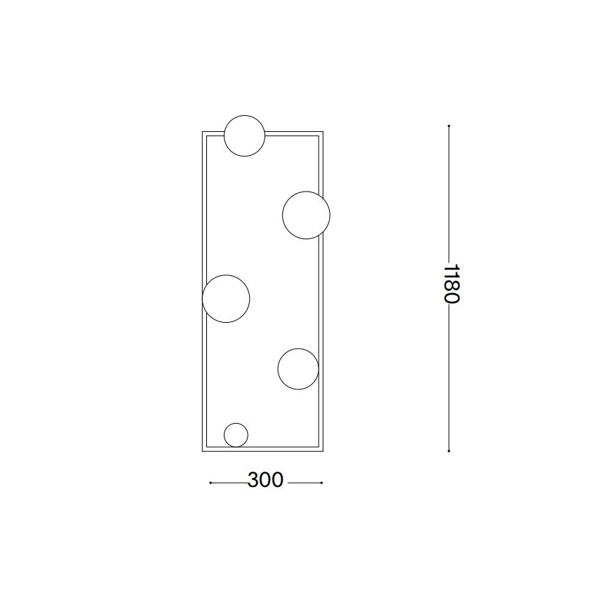 Ideal Lux - Lampada LED da terra ANGOLO 5xG9/3W/230V ottone