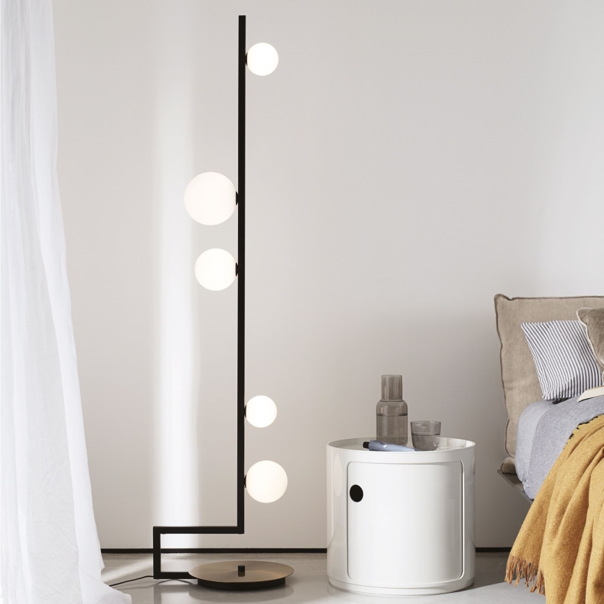 Ideal Lux - Lampada LED da terra BIRDS 5xG9/3W/230V nero/oro