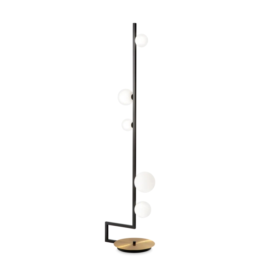 Ideal Lux - Lampada LED da terra BIRDS 5xG9/3W/230V nero/oro