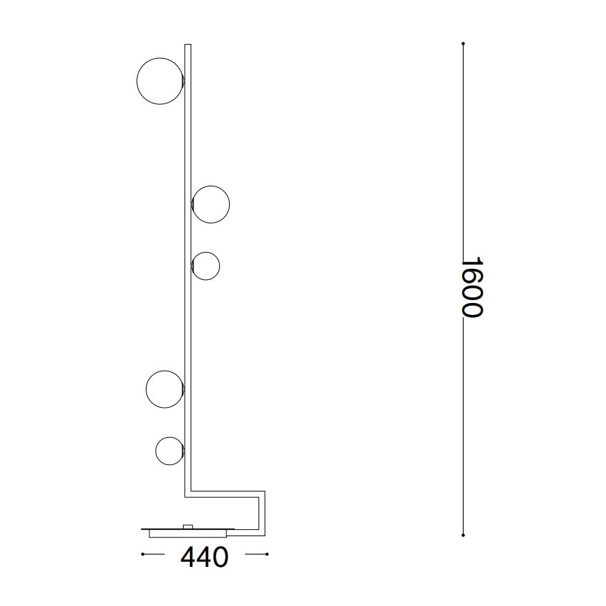 Ideal Lux - Lampada LED da terra BIRDS 5xG9/3W/230V nero/oro