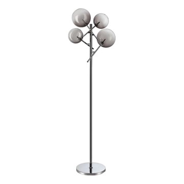 Ideal Lux - Lampada LED da terra EQUINOXE 4xG4/2W/230V cromo lucido/fumé
