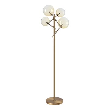 Ideal Lux - Lampada LED da terra EQUINOXE 4xG4/2W/230V ottone/fumé