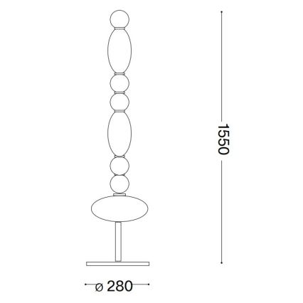 Ideal Lux - Lampada LED da terra LUMIERE LED/58W/230V