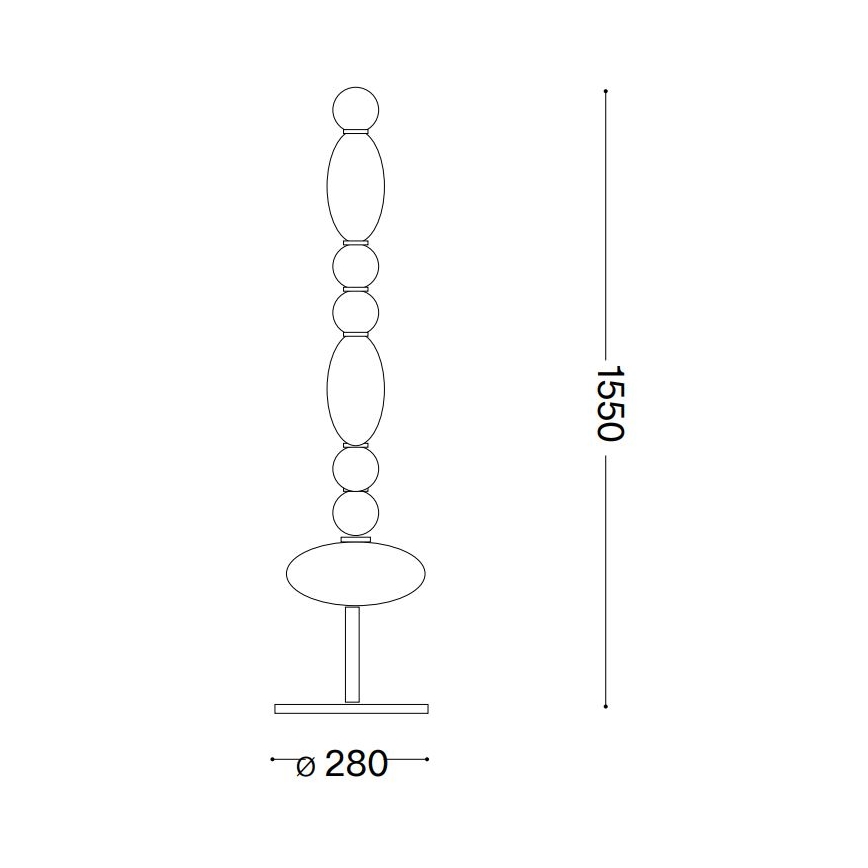 Ideal Lux - Lampada LED da terra LUMIERE LED/58W/230V