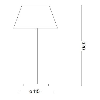 Ideal Lux - Lampada da esterno dimmerabile a LED con controllo touch PURE LED/1,5W/3,7V 2200 mAh CRI 90 IP54 nero
