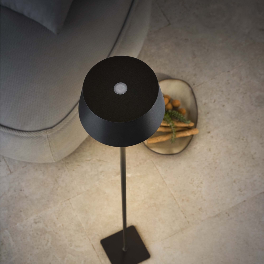 Ideal Lux - Lampada da esterno dimmerabile a LED con controllo touch PURE LED/1,5W/3,7V 2200 mAh CRI 90 IP54 nero