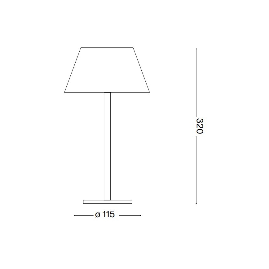 Ideal Lux - Lampada da esterno dimmerabile a LED con controllo touch PURE LED/1,5W/3,7V 2200 mAh CRI 90 IP54 nero