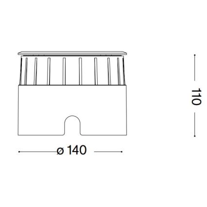 Ideal Lux - Lampada LED segnapasso FLOOR LED/12W/230V diametro 14 cm CRI 90 IP67 cromo lucido