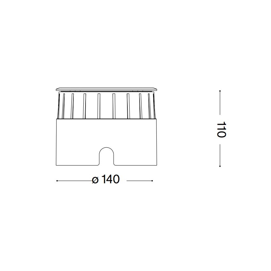 Ideal Lux - Lampada LED segnapasso FLOOR LED/12W/230V diametro 14 cm CRI 90 IP67 cromo lucido