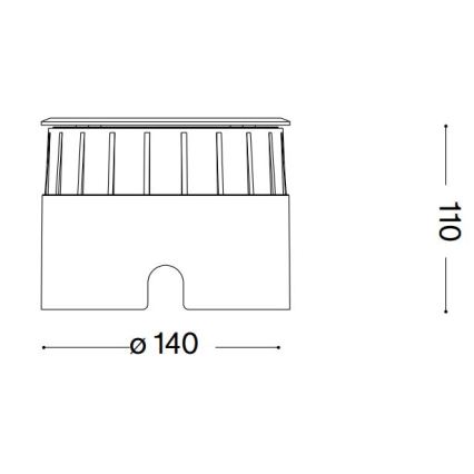 Ideal Lux - Lampada LED segnapasso FLOOR LED/12W/230V diametro 14 cm CRI 90 IP67 cromo lucido
