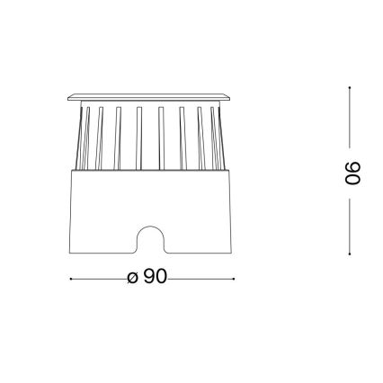 Ideal Lux - Lampada LED segnapasso FLOOR LED/3W/230V diametro 9 cm CRI 90 IP67 cromo lucido