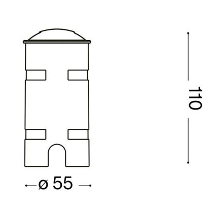 Ideal Lux - Lampada LED segnapasso ROCKET LED/2W/24V CRI 90 IP68 cromo opaco