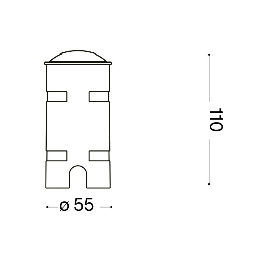 Ideal Lux - Lampada LED segnapasso ROCKET LED/2W/24V CRI 90 IP68 cromo opaco
