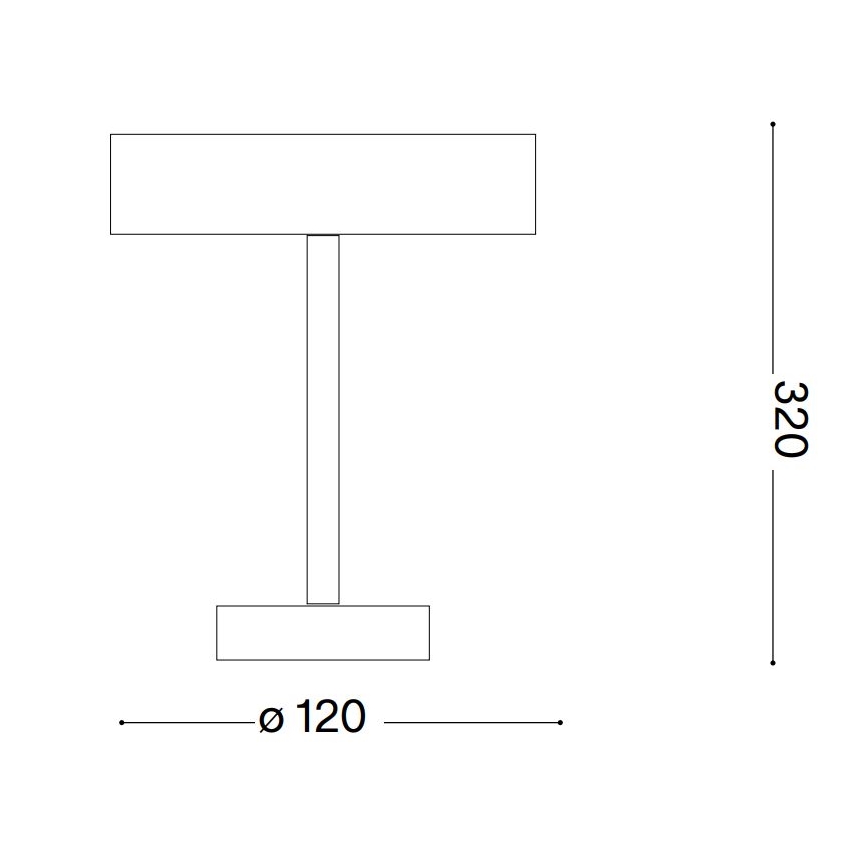 Ideal Lux - Lampada LED Touch per esterni TOFFEE LED/2W/230V 2200 mAh CRI 90 IP54 nero