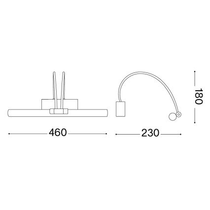 Ideal Lux - Lampada per quadri MIRROR LED/4,6W/230V, cromo lucido