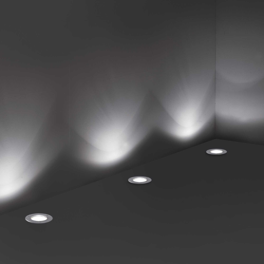 Ideal Lux - Lampada segnapasso da esterno PARK 1xGU10/20W/230V IP65 cromo opaco
