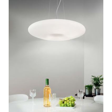 Ideal Lux - Lampadario a cavo GLORY 3xE27/60W/230V Ø 50 cm bianco