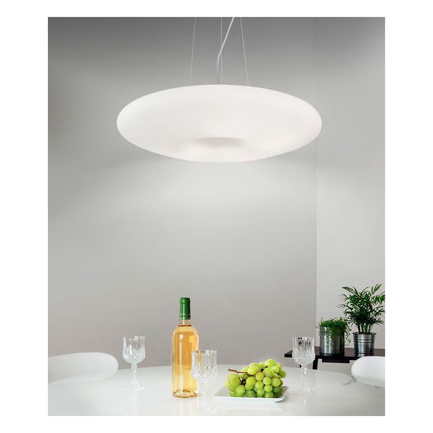 Ideal Lux - Lampadario a cavo GLORY 3xE27/60W/230V Ø 50 cm bianco