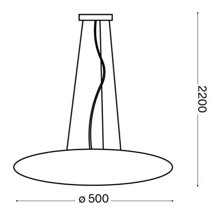 Ideal Lux - Lampadario a cavo GLORY 3xE27/60W/230V Ø 50 cm bianco