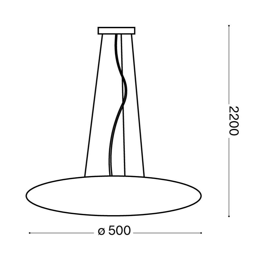 Ideal Lux - Lampadario a cavo GLORY 3xE27/60W/230V Ø 50 cm bianco