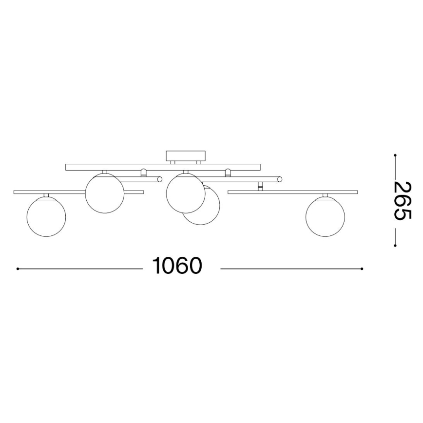 Ideal Lux - Lampadario a plafone LED ATLAS 5xG9/3W/230V oro