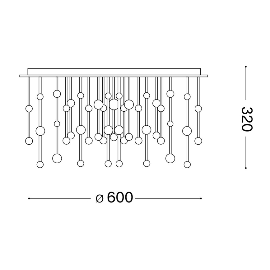 Ideal Lux - Lampadario a plafone LED dimmerabile ARMONY LED/56W/230V CRI 90 diametro 60 cm bianco