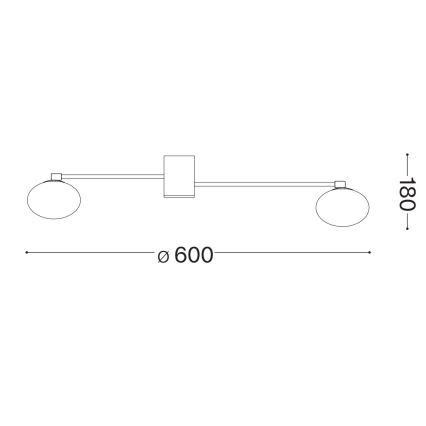 Ideal Lux - Lampadario a plafone LED HERMES 3xG9/3W/230V diametro 60 cm bianco