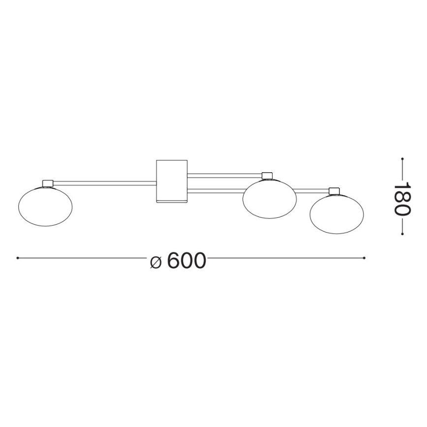 Ideal Lux - Lampadario a plafone LED HERMES 5xG9/3W/230V diametro 60 cm bianco