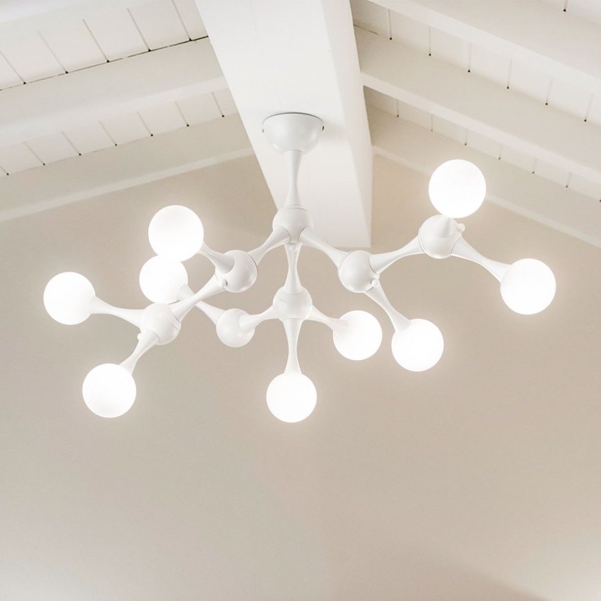 Ideal Lux - Lampadario a plafone LED NODINO 9xG9/3W/230V bianco
