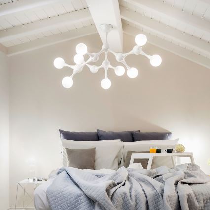Ideal Lux - Lampadario a plafone LED NODINO 9xG9/3W/230V bianco