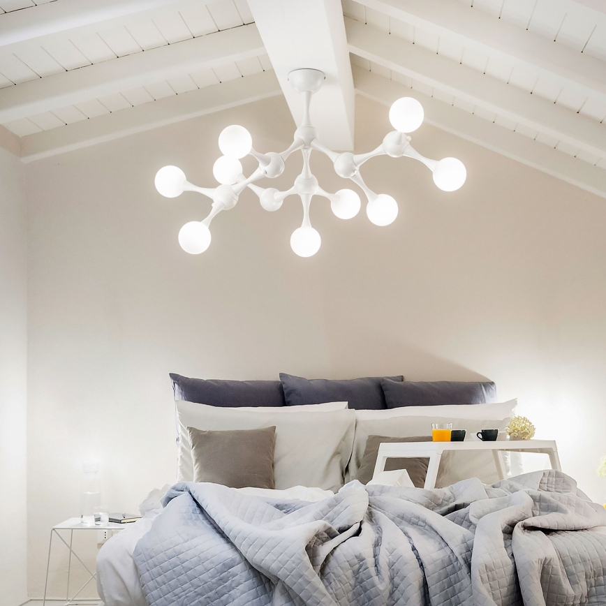Ideal Lux - Lampadario a plafone LED NODINO 9xG9/3W/230V bianco