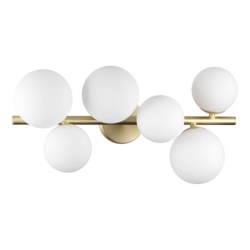 Ideal Lux - Lampadario a plafone LED PERLAGE 6xG9/3W/230V 49 cm oro/bianco