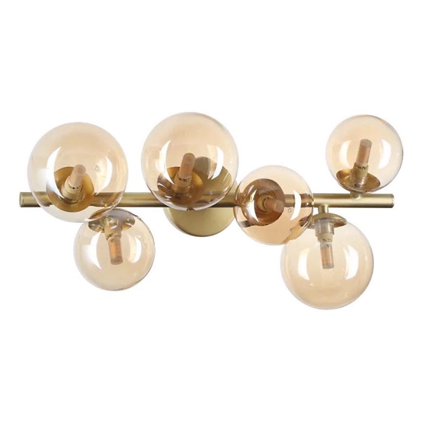 Ideal Lux - Lampadario a plafone LED PERLAGE 6xG9/3W/230V 49 cm oro/fumé