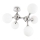 Ideal Lux - Lampadario a soffitto NODI 5xE14/28W/230V 50x55 cm cromo lucido/bianco