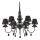 Ideal Lux - Lampadario a sospensione con catena BLANCHE 6xE14/4W/230V diametro 75 cm nero