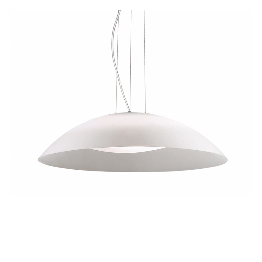 Ideal Lux - Lampadario a sospensione con cavo LENA 3xE27/60W/230V Ø 64 cm bianco