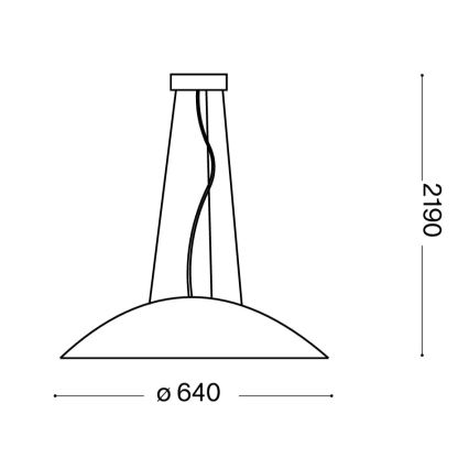 Ideal Lux - Lampadario a sospensione con cavo LENA 3xE27/60W/230V Ø 64 cm bianco