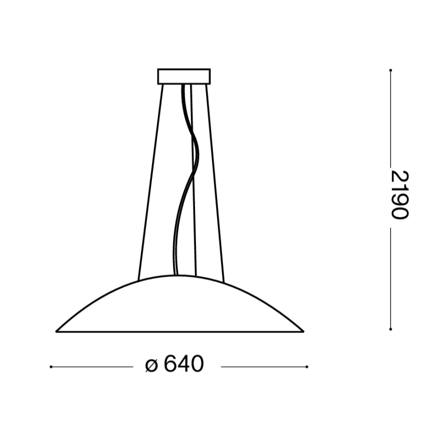 Ideal Lux - Lampadario a sospensione con cavo LENA 3xE27/60W/230V Ø 64 cm bianco