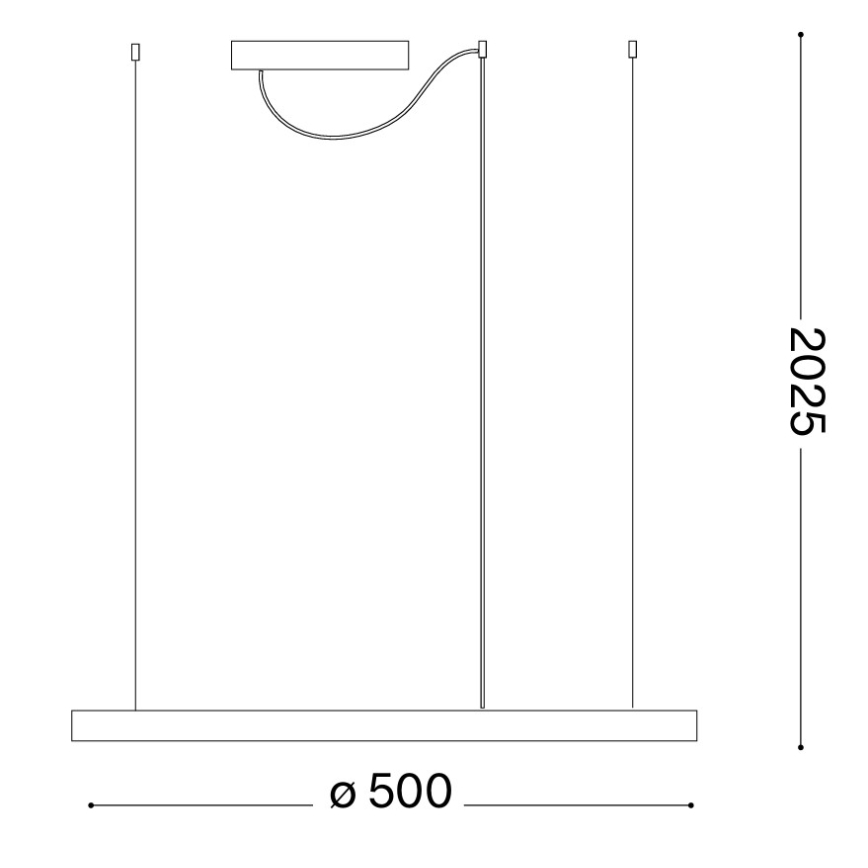 Ideal Lux - Lampadario LED a cavo ORACLE SLIM LED/29W/230V 3000K CRI 90 Ø 50 cm oro