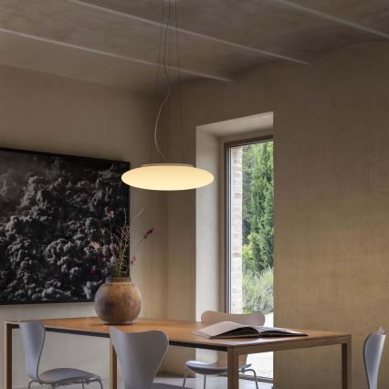 Ideal Lux - Lampadario a sospensione con cavo SMARTIES 3xE27/42W/230V, diam. 42,5 cm, bianco