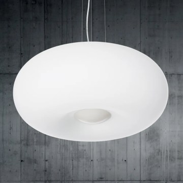 Ideal Lux - Lampadario a sospensione con cavo ULISSE, 3xE27/60W/230V, Ø 42 cm, bianco