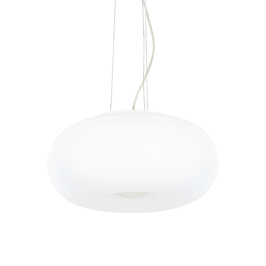 Ideal Lux - Lampadario a sospensione con cavo ULISSE, 3xE27/60W/230V, Ø 42 cm, bianco