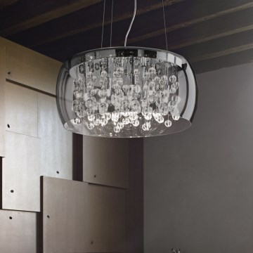 Ideal Lux - Lampadario a sospensione con filo AUDI 5xG9/40W/230V fumé