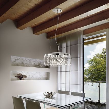 Ideal Lux – Lampadario a sospensione con filo AUDI 8×G9/40W/230V