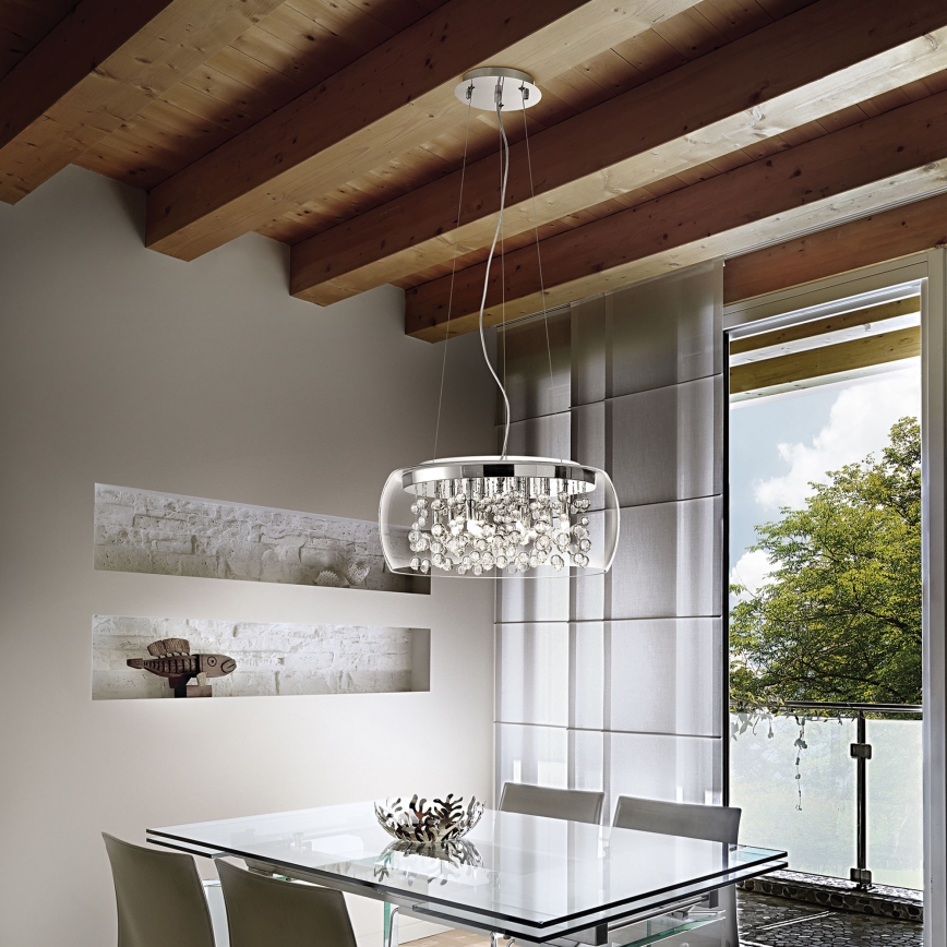 Ideal Lux – Lampadario a sospensione con filo AUDI 8×G9/40W/230V
