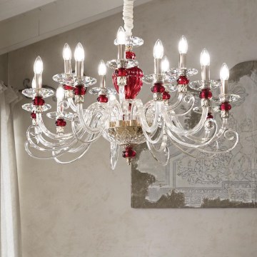 Ideal Lux - Lampadario a sospensione con filo BARONET 15xE14/40W/230V