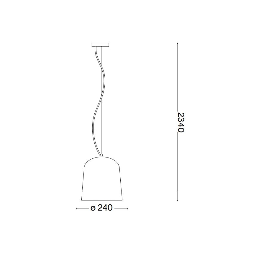 Ideal Lux - Lampadario a sospensione con filo BISTRO 1xE27/60W/230V diametro 24 cm fumé