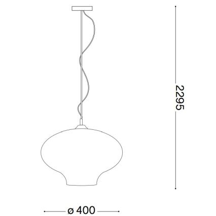 Ideal Lux - Lampadario a sospensione con filo BISTRO 1xE27/60W/230V diametro 40 cm fumé